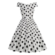 Elegant White Polka Dot