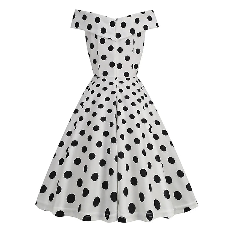 Elegant White Polka Dot