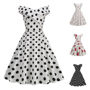 Elegant White Polka Dot