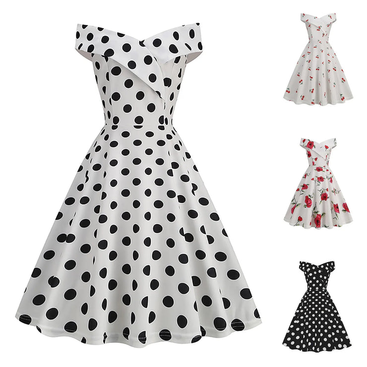 Elegant White Polka Dot