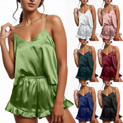 Satin Strap Pajamas Shorts