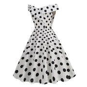 Elegant White Polka Dot
